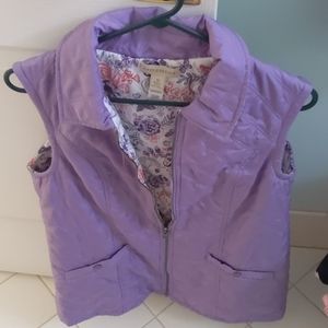 Lavender Quilted Appleseed's Vest Sz M